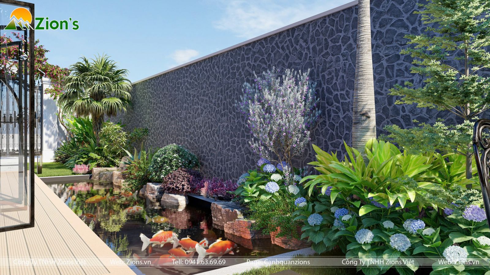 Thiết kế sân vườn biệt thự phong cách nhiệt đới (tropical garden)